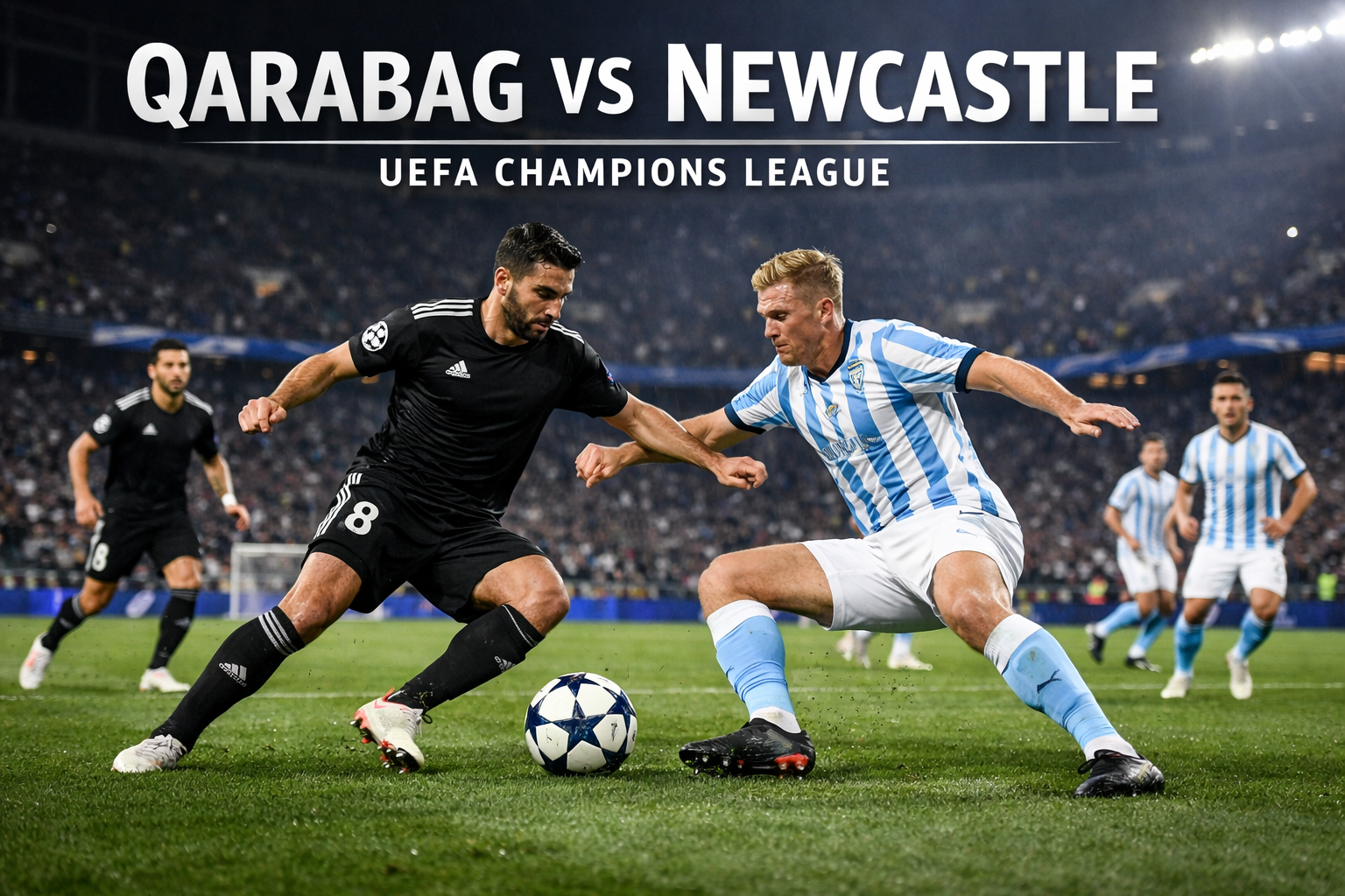 HelloTV : Qarabag vs Newcastle Liga Champions UEFA Dini Hari Ini Pukul 00.45 WIB Live Streaming dan Prediksi Skor