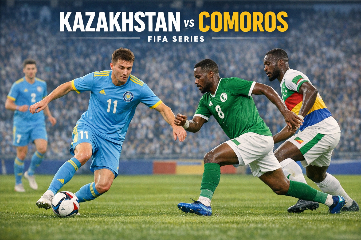 HelloTV Sajikan Kazakhstan vs Comoros FIFA Series Sore Ini Pukul 17.00 WIB Live Streaming HD - Adu Ketangguhan Tim Underdog di Tengah Sorotan Dunia