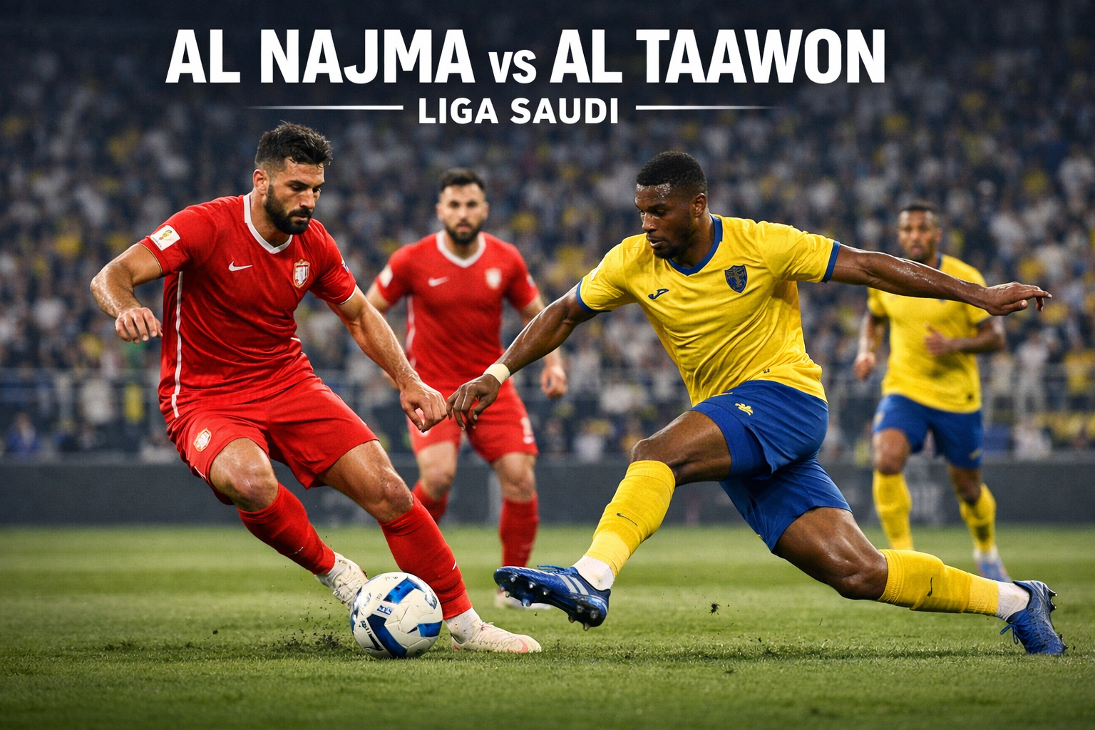 HelloTV Bahas Duel Al Najma vs Al Taawon Liga Saudi Malam Ini Pukul 23.10 WIB dan Prediksi Hasil yang Menarik